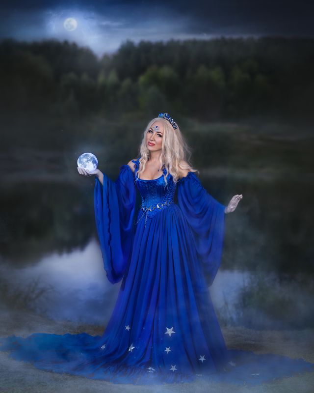 Фотограф Юлия Дюдина, Фотограф Нижний Новгород, арт фотограф, сказочная фотосессия луна, волшебная фотосессия Лунная соната фото превью