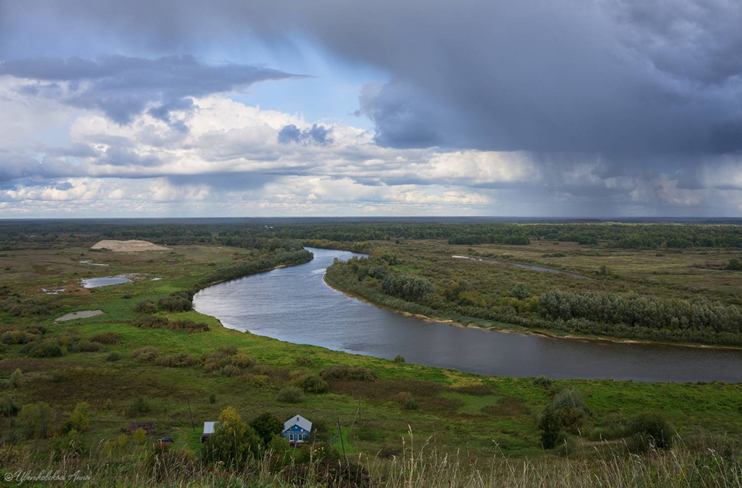 вязники, лето, облака, дождь, река, Анна Цветковская