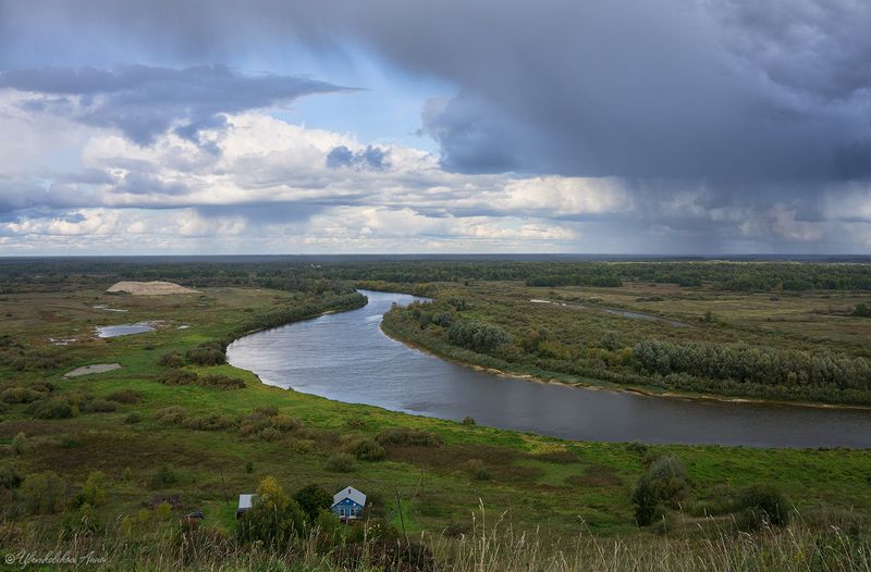 вязники, лето, облака, дождь, река *** фото превью