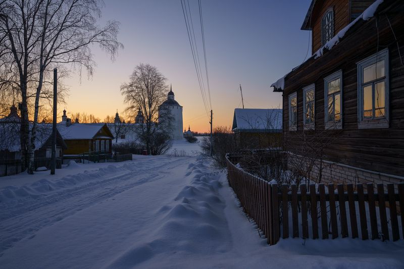 кирилло-белозерский монастырь, кириллов, вологодская область, зима Короткий зимний день фото превью