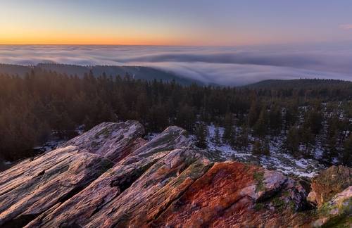 Inverse Morning in the Mountain