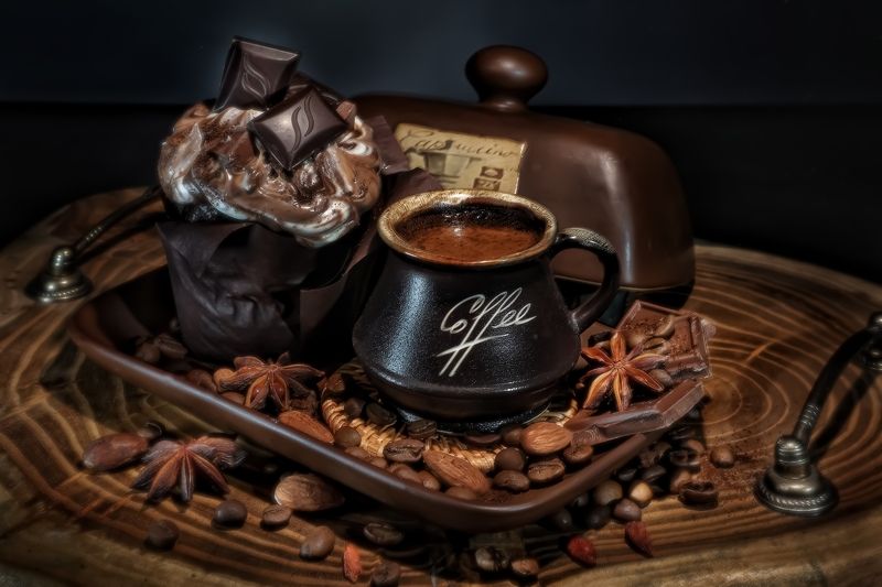 Натюрморт  в шоколадных  оттенках... фото превью