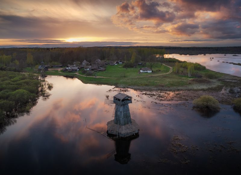 кинодеревня, пейзаж, деревня, село, россия Весеннее обострение красок фото превью