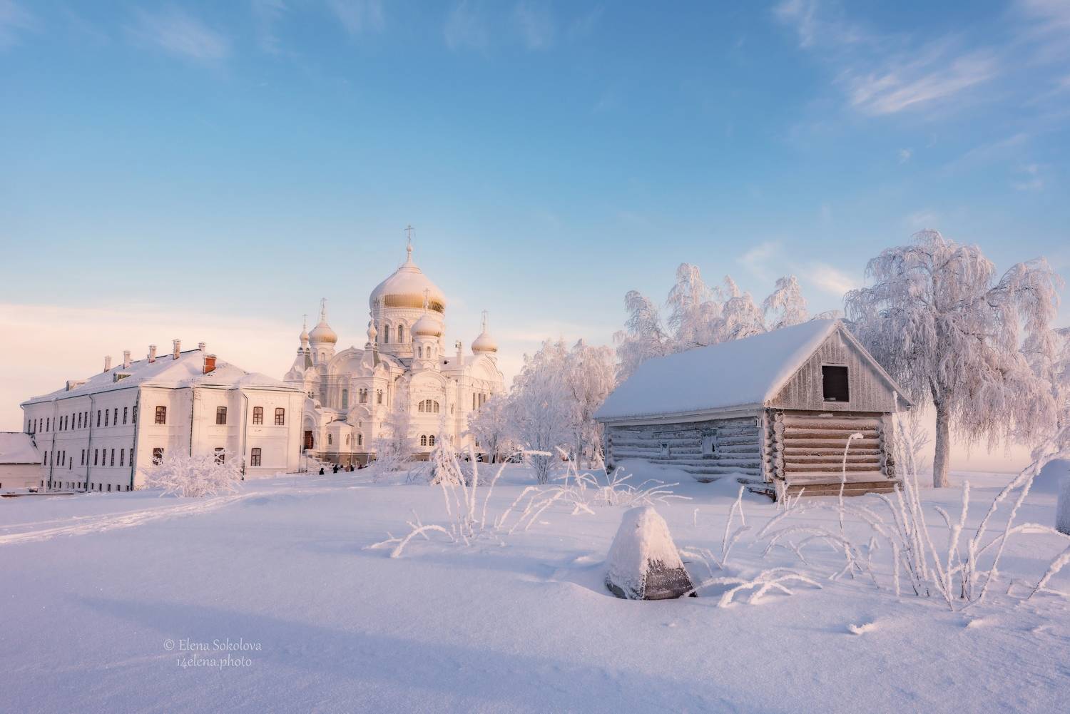 зима, вечер, белогорский монастырь, Соколова Елена