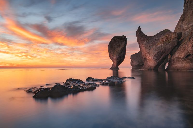 Утренняя заря в бухте Дубовой… Morning dawn in Dubovaya Bay… фото превью