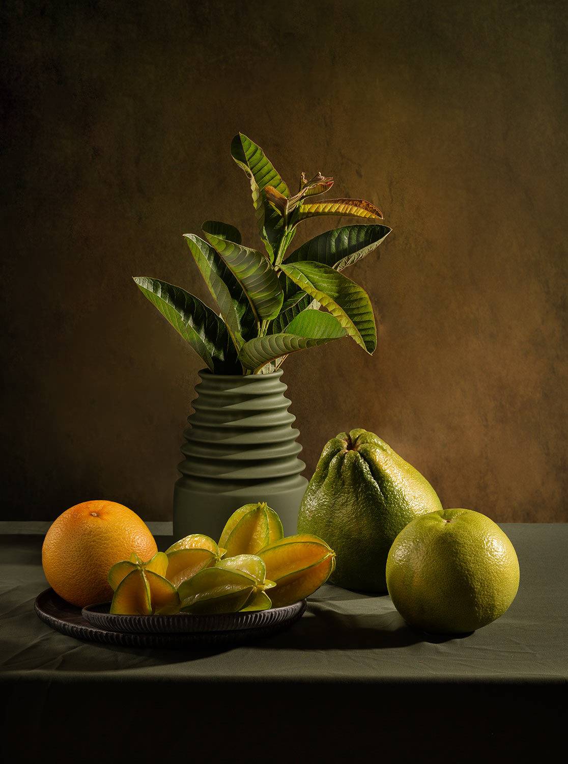 грейпфрут, памела, карамбола, веточка гуайявы., Рут