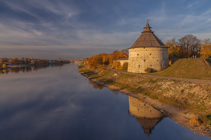 природа, небо, осень, река покровская башня... фото превью