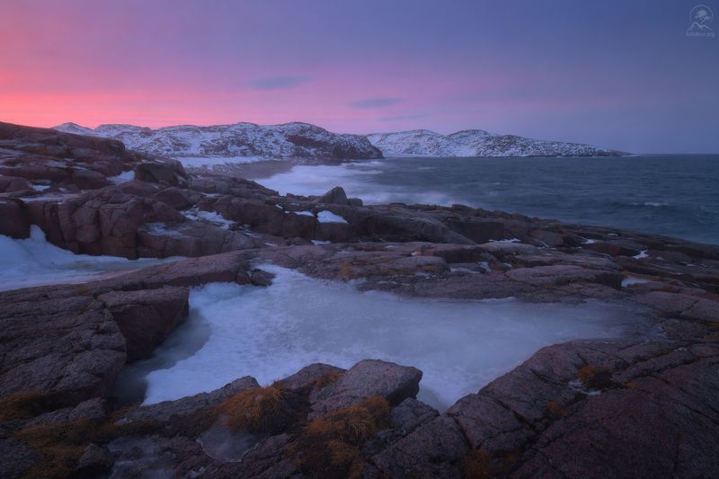 кольский, зима, фототур на кольский, мурманская область, териберка, зимний кольский, заполярье Холодный берег фото превью