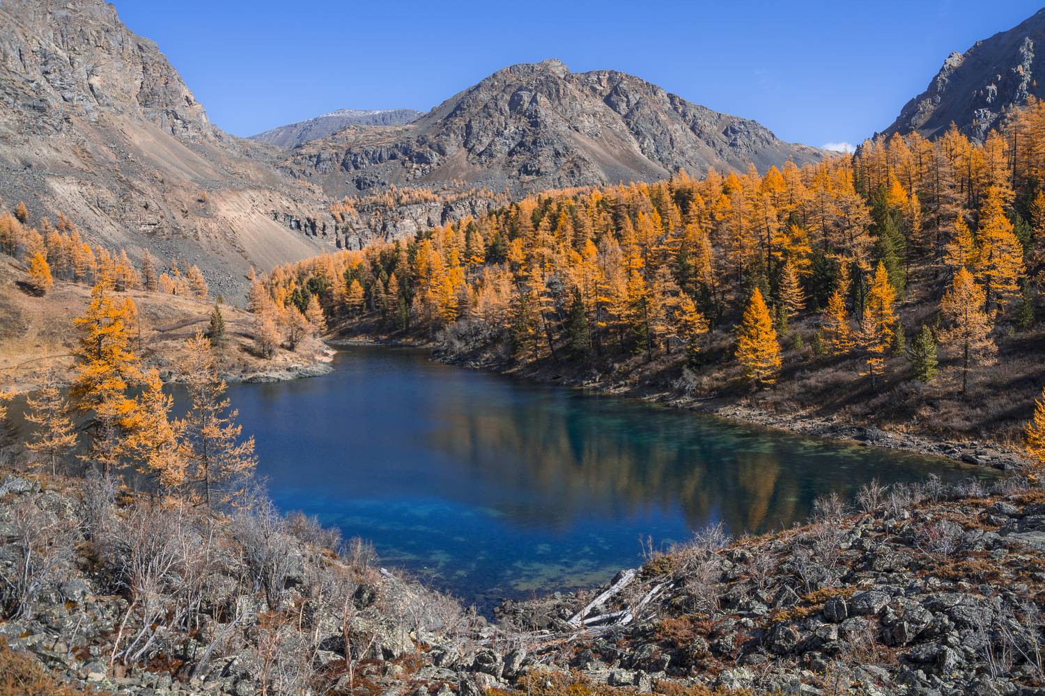 россия, горный алтай, горное озеро, осень, Андрей Поляков
