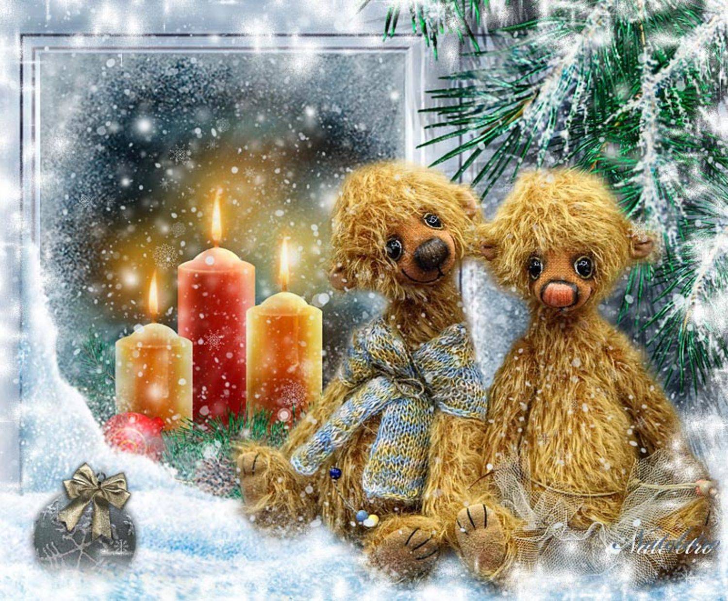 авторская, игрушка, новый, год, мишка, Nateletro