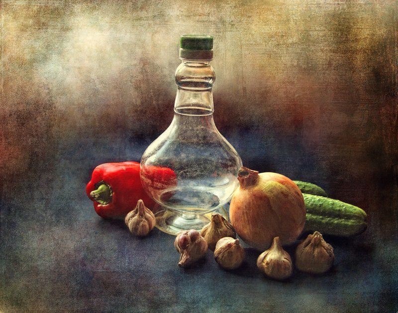 Овощи и немного масла. Рождественский пост. фото превью