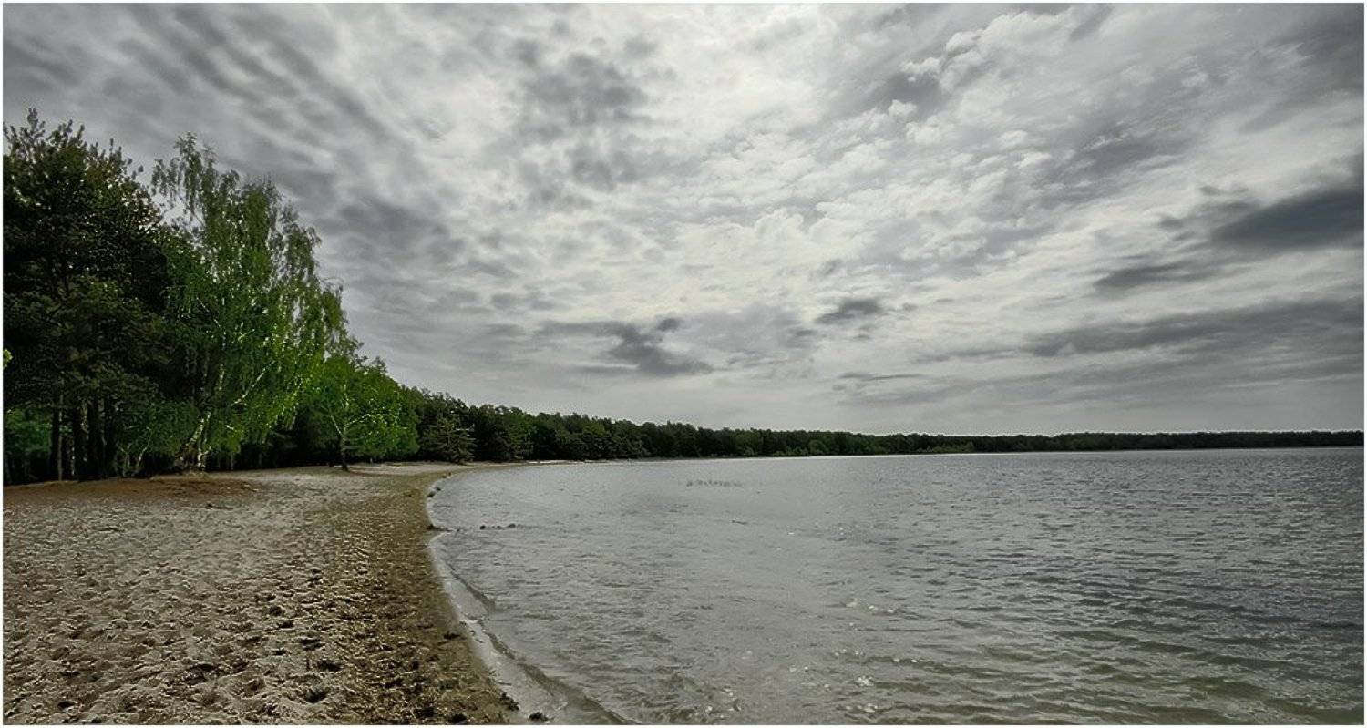 озеро, пляж, тучи, Игорь Шевченко