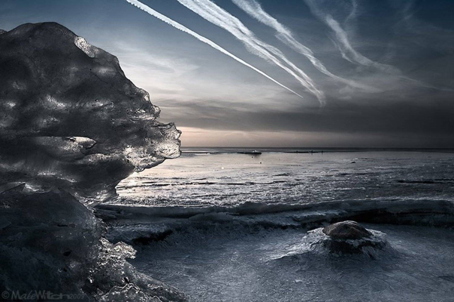 winter, ice, landscape, nature, sunset, sky, cold, frost, sea, зима, лёд, мороз, пейзаж, природа, закат, небо, Максим Малевич