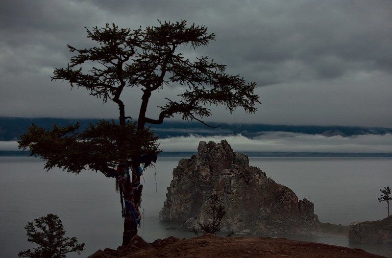байкал, ольхон Вечерний туман фото превью