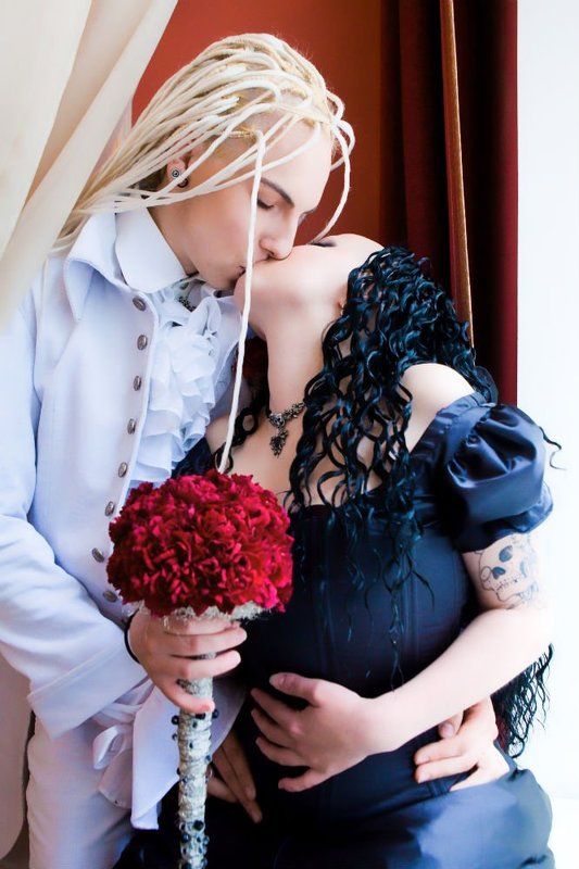 свадьба, чёрное платье, pushba, grater, retarg, pushba\\grater wedding Gothic Wedding фото превью