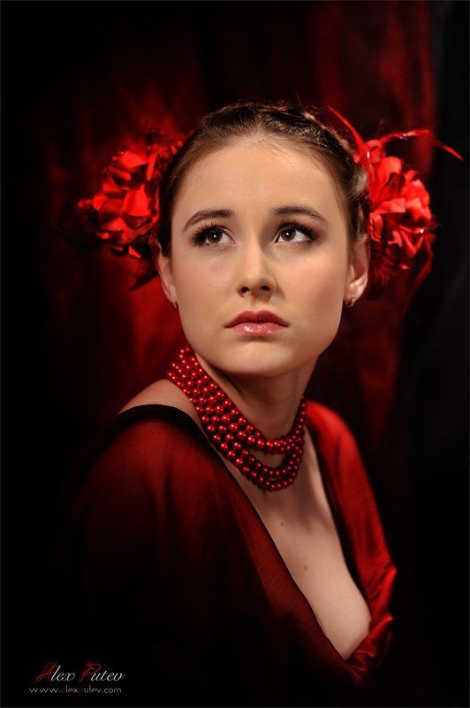 портрет,глаза,тест,красное,черное Ирина фото превью