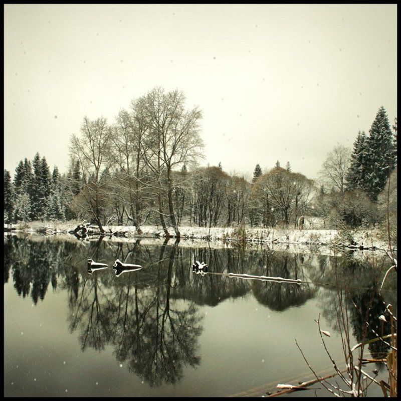 первый... снег... плотина фото превью