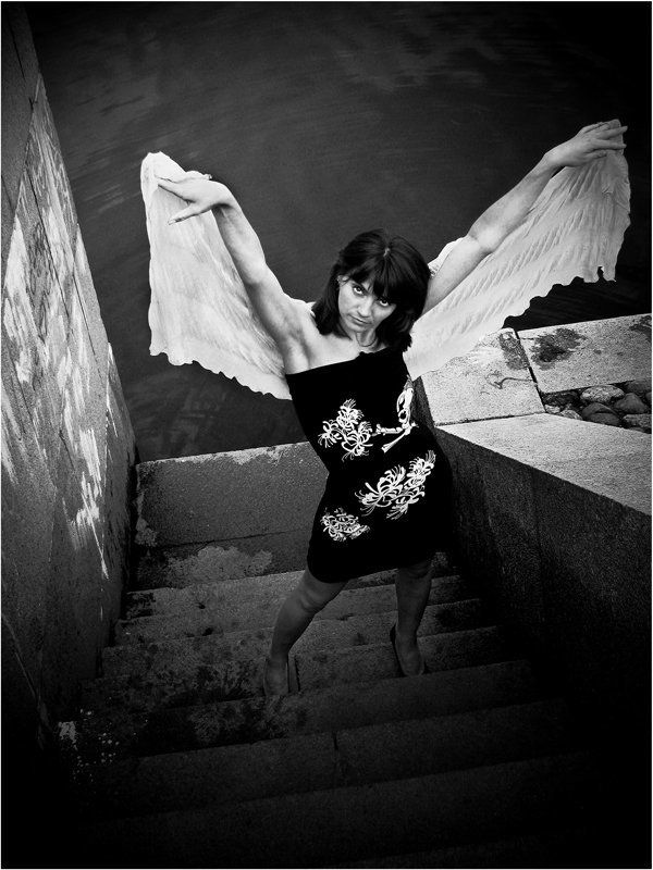 девушка, лето, взгляд, кокон, превращение в бабочку Летать... фото превью