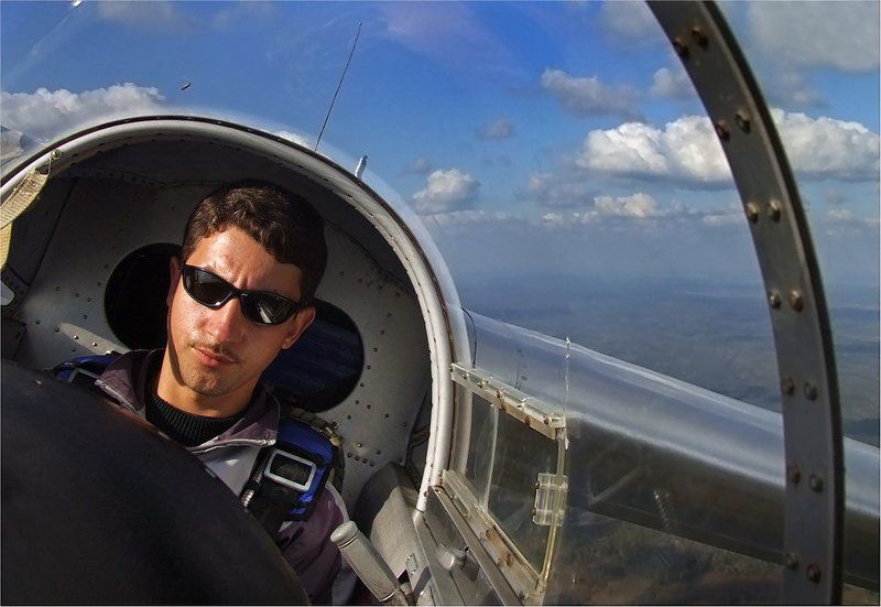 небо, полёт, планер. Инструктор фото превью