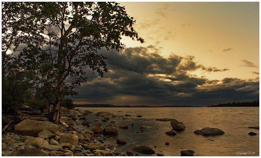 кольский п-ов,имандра,озеро,вечер,закат, Roman Goryachiy