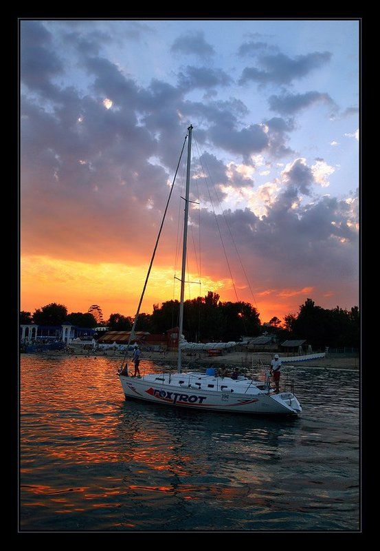 крым, яхта, закат Уходим на закат... фото превью