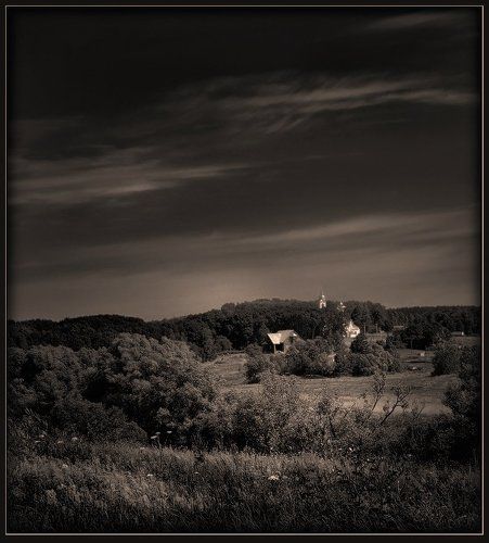 Пейзаж с храмом