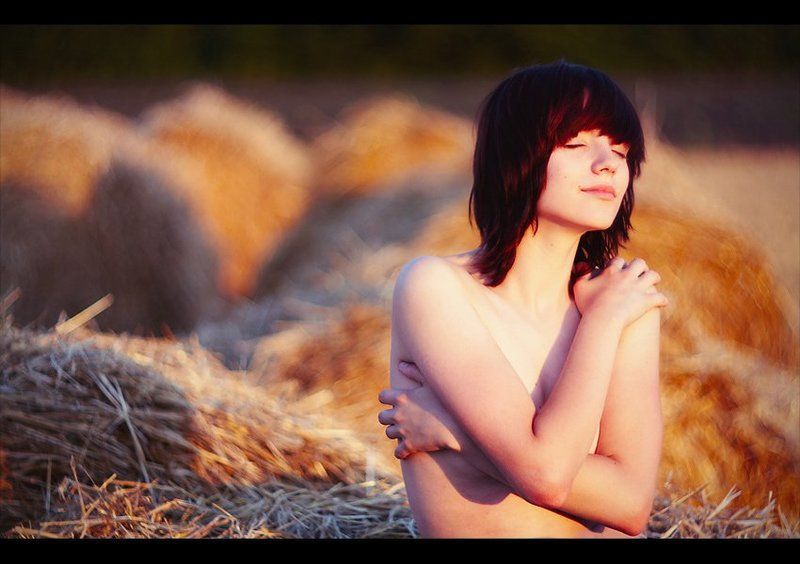 сено, закат, лето, саша, тепло, нежность Тепло фото превью