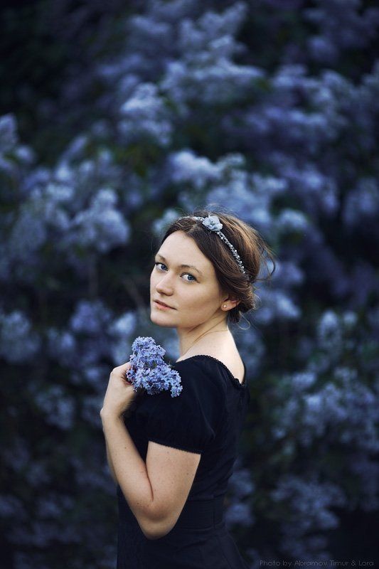 девушка, весна, сирень Настя фото превью