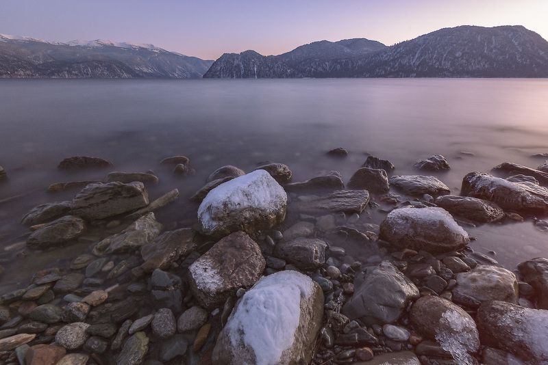 пейзаж, закат, озеро. горы, природа Телецкое озеро на закате фото превью