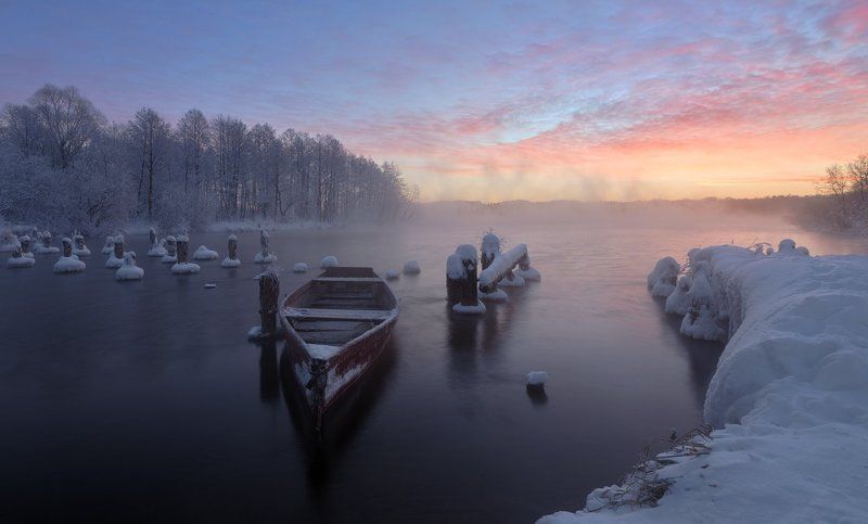 Зимнее озеро фото превью