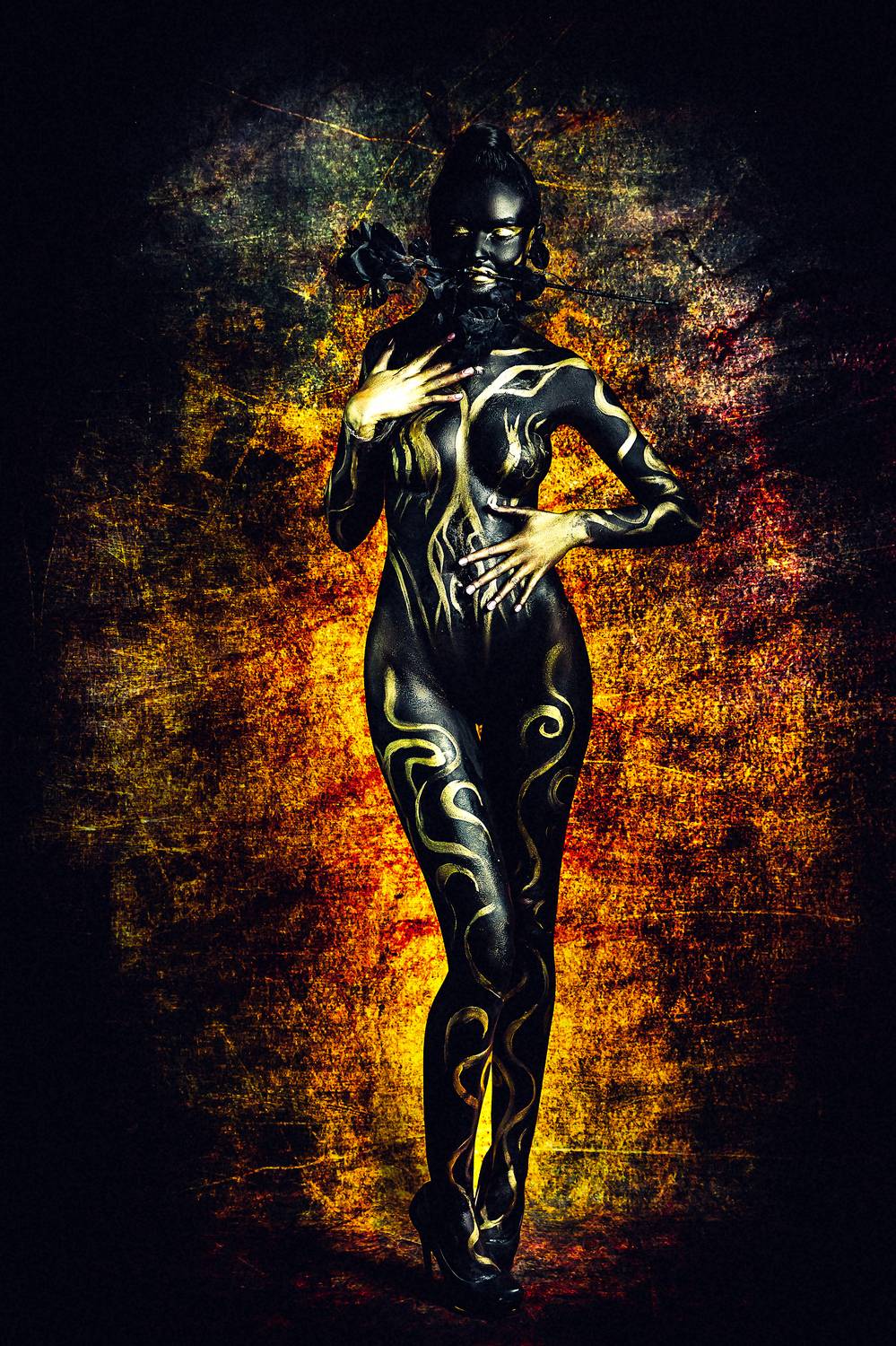 woman, portrait, conceptual, studio, bodyart, Руслан Болгов (Axe)