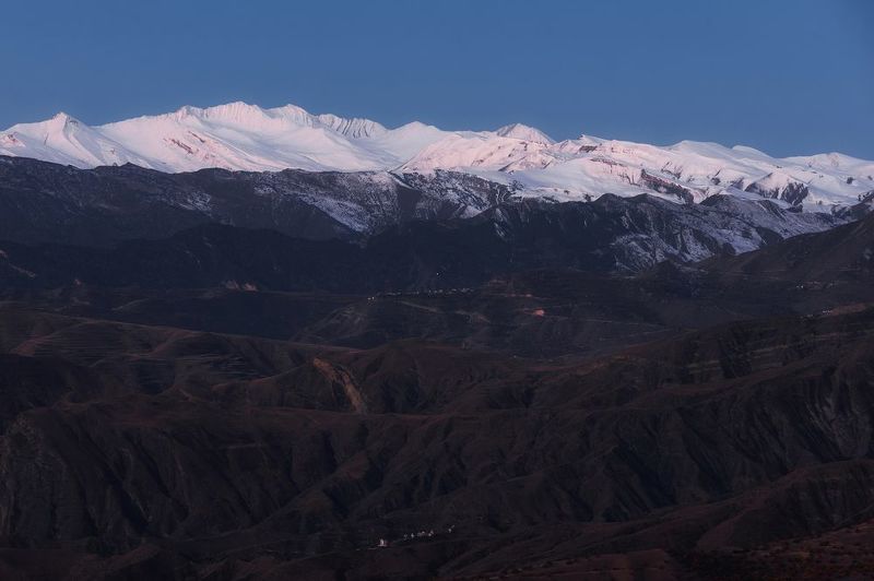 дагестан, горы, снег, рассвет, Снежные зубы Дагестана фото превью