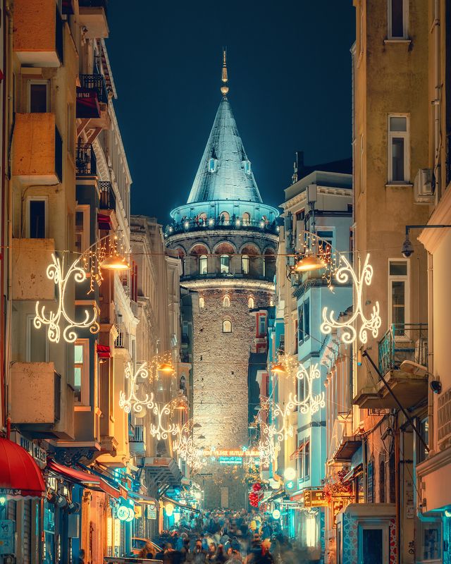 галатская башня, Стамбул, Новый год, Galata Tower, Istanbul Galata Tower фото превью