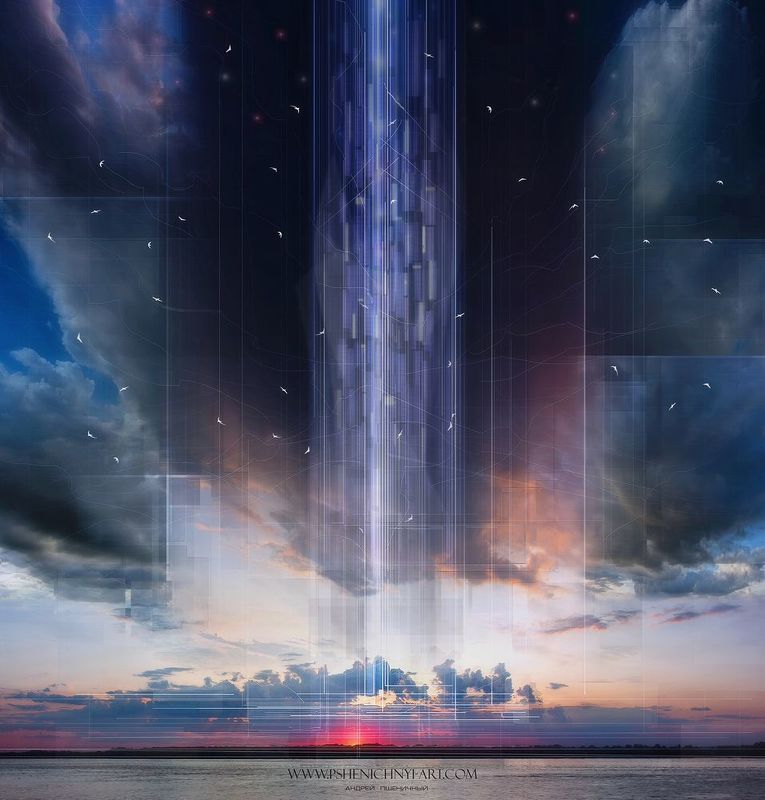 портал, вертикаль, концепция, фантазия, небо, закат Портал фото превью
