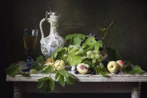 Зеленый цвет в натюрмортах