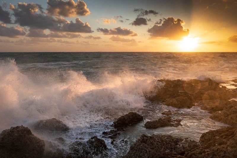 Вечер на море фото превью