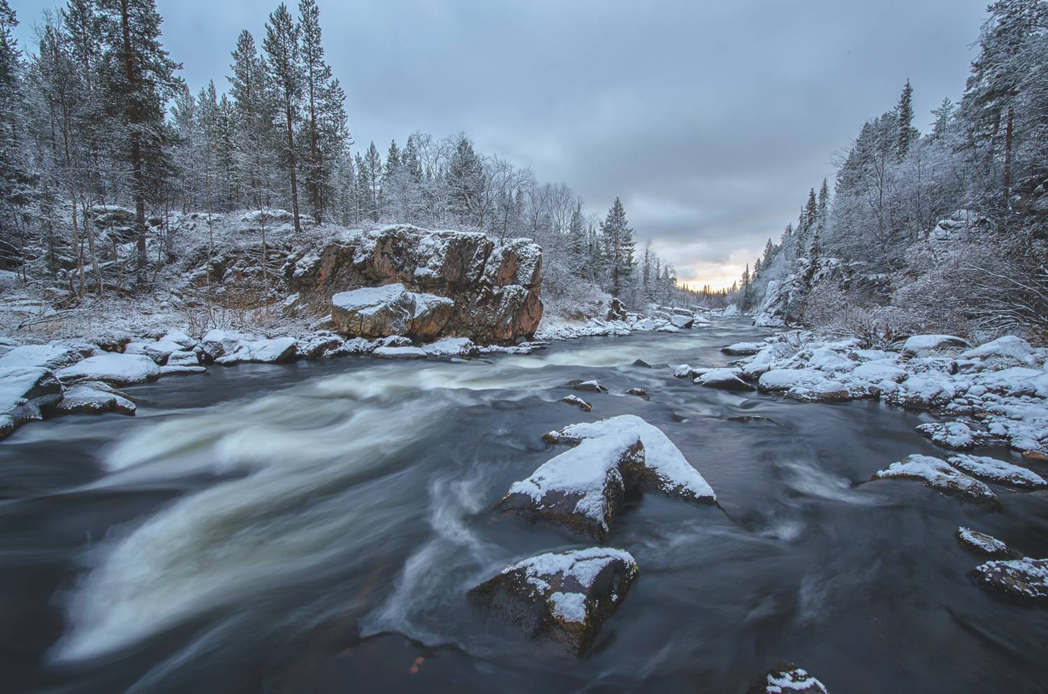 кольский, зима, р.печа, Тихонов Сергей