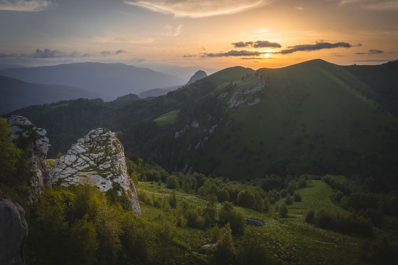 большой тхач, пейзаж, закат, солнце  фото превью