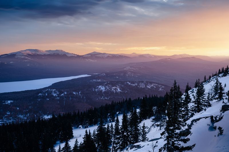 зюраткуль, нургуш, урал, южный урал, уральскиегоры Холодное небо встречает рассветы фото превью