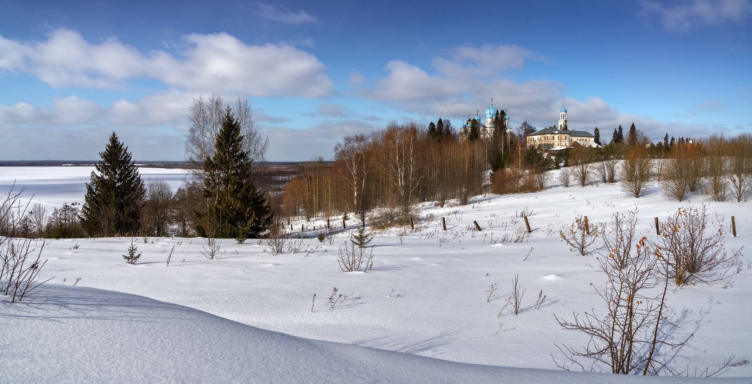 авраамиев городецкий монастырь, ножкино, чухломское озеро, весна, Олег Зверев
