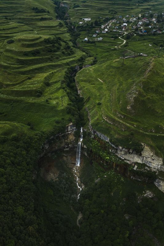 дагестан,водопад, горы, пейзаж, вода, терассы, Скрытый водопад фото превью