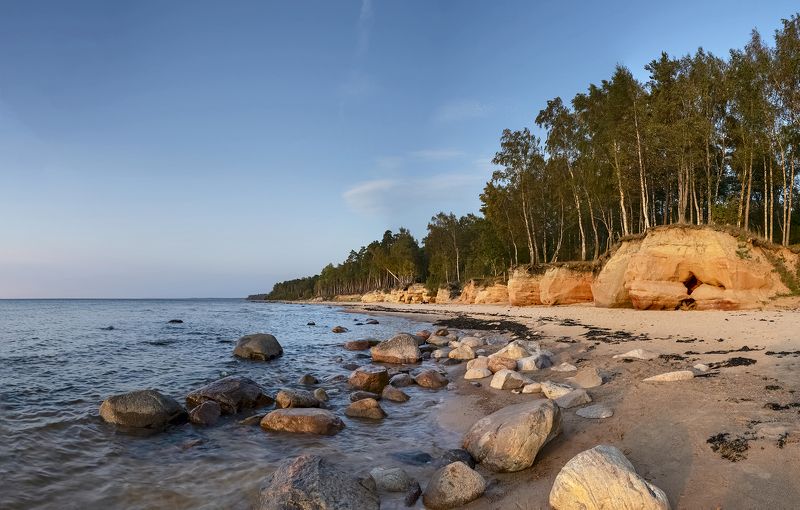 baltic sea,evening,stones,seashore Baltic Sea фото превью