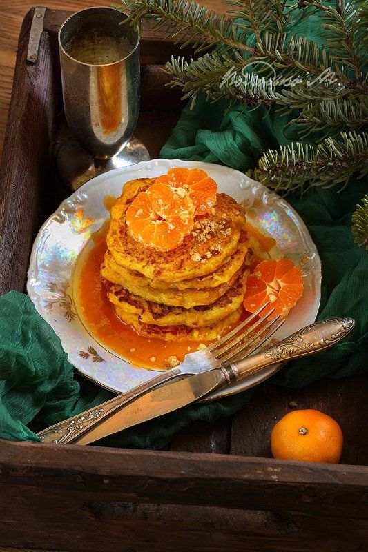 Оладьи из тыквы с мандаринами фото превью