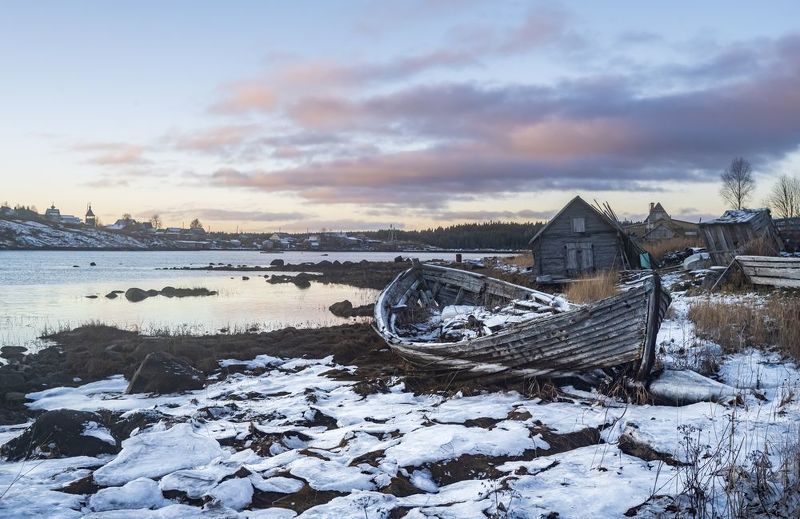 Лодка на Севере фото превью
