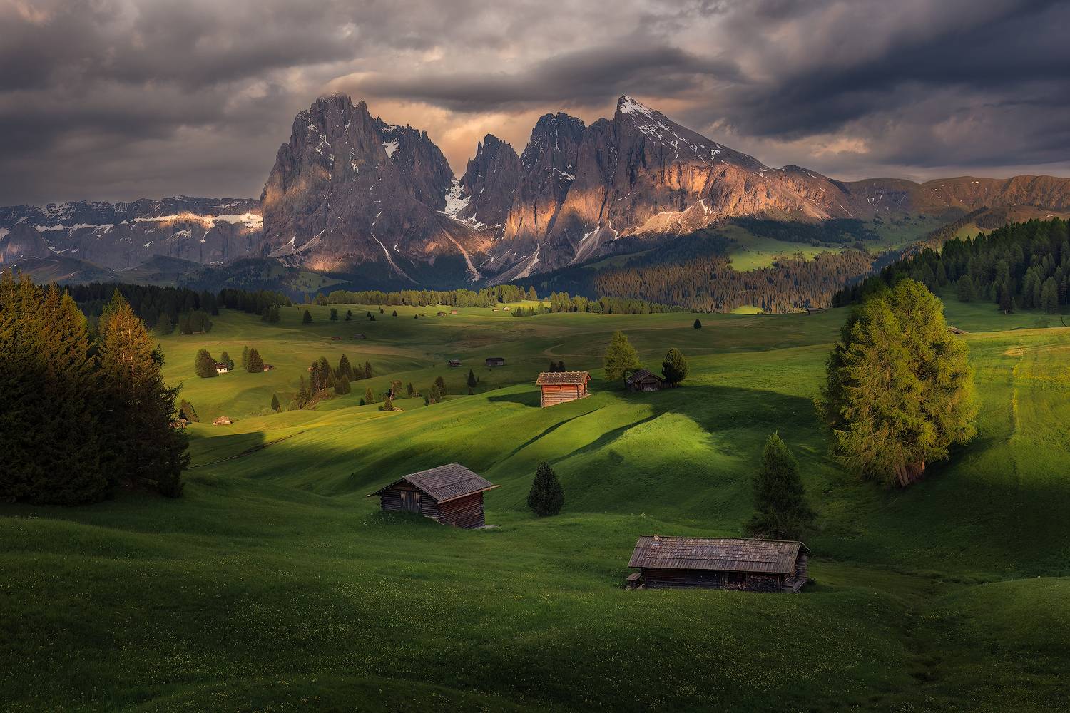 Seiser alm, landscape, sunset, travel, italy, dolomites, Lukas Trixl