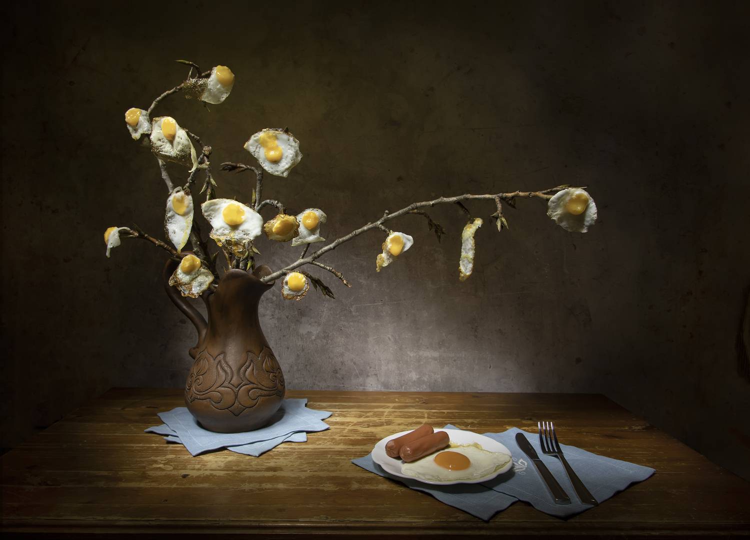 натюрморт, яичница, Татьяна Феденкова