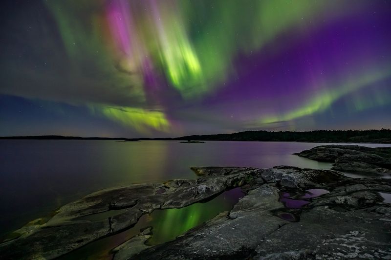 северное сияние, полярное сияние, ладожские шхеры, карелия, ладога, северное приладожье, сортавала, русский север,северная природа, северный пейзаж, пейзажи карелии, фототуры по карелии, фототуры по ладоге, фототур на ладожские шхеры Ладожская звезда фото превью