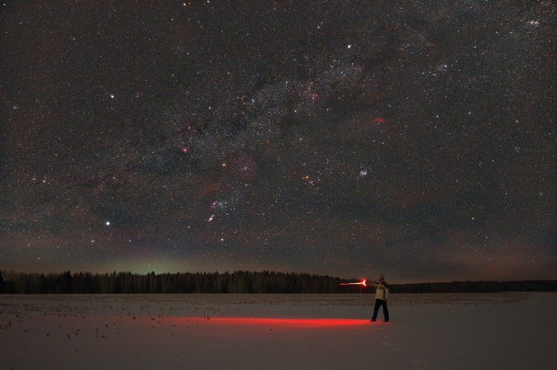 звезды, космос, млечный путь, ночь, орион, плеяды, подмосковье, туманности Я бросаю вызов Ориону! фото превью