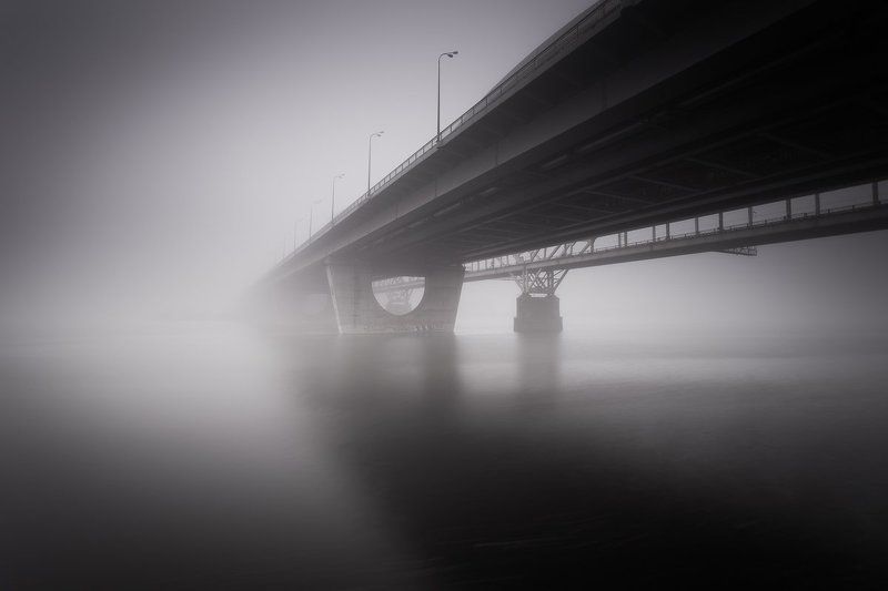 Fog, Kiev, Landscapes, Long exposure, Water smooth фото превью