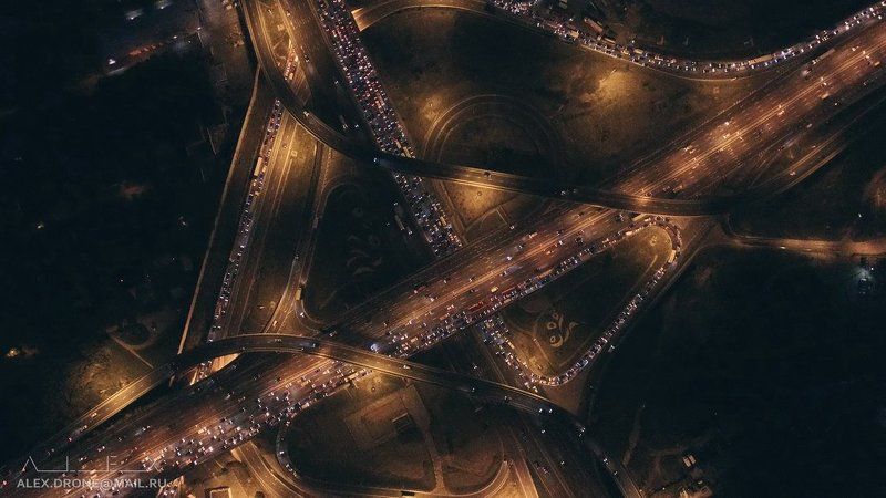 Ночные дороги Москвы фото превью